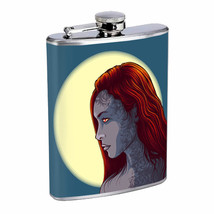 Red Head Rose Tattoo Moon Em1 Flask 8oz Stainless Steel Hip Drinking Whiskey - $13.81