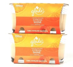 2 Glade SCJohnson Limited Edition Citrus & Shine Hint Of Fresh Berry 2Pk Candles