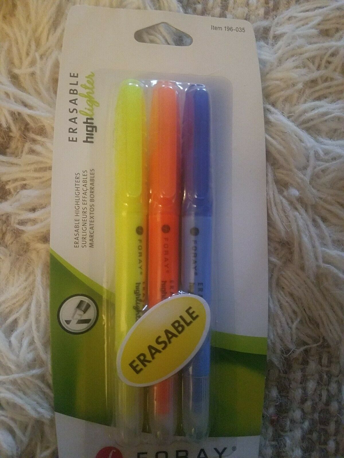 Foray Erasable Highlighter Set Of 3 Highlighters