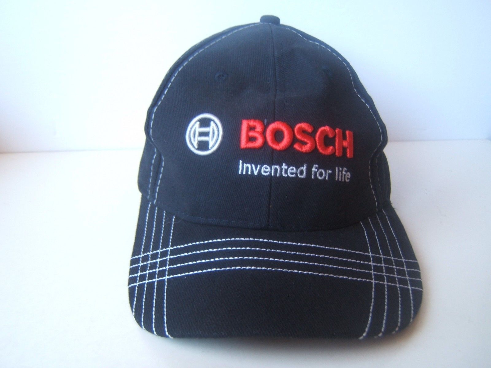 Bosch Tools Invented For Life Hat Black Hook Loop Baseball Cap Hats