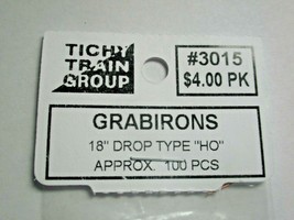 Tichy #293-3015 Grab Irons 18" Drop Type Approx. 100 Pieces HO Scale image 1