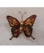 AVON Vintage Gold Tone Butterfly Brooch GORGEOUS! - $11.87