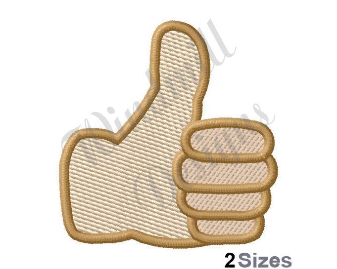 Thumbs Up Emoji Machine Embroidery Design Digital Goods