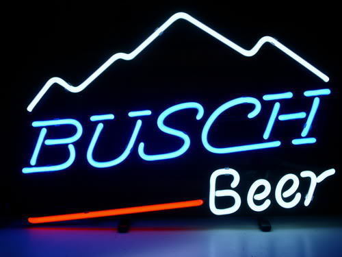 New Busch Beer Mountain Beer Man Cave Neon Sign 17