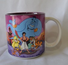 Disney Aladdin Coffee Mug Jasmine Genie Abu Jafar Ceramic Purple Walt Di... - $19.99