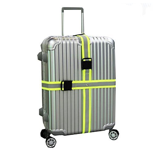 George Jimmy Reflective Cross Suitcase Baggage Luggage Packing Belt-Green