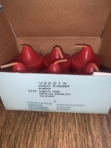 PartyLite Scarlet Blossoms 6 Votive Candles V06210 New In Box - $9.80