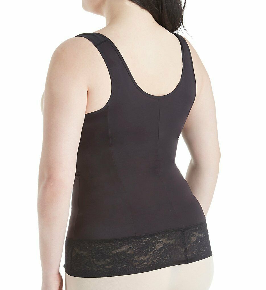 Maidenform BLACK Plus Size Firm Control OpenBust Camisole, US 2XLarge