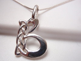 Celtic Style Letter "B" Necklace 925 Sterling Silver Corona Sun Jewelry b - $69.29
