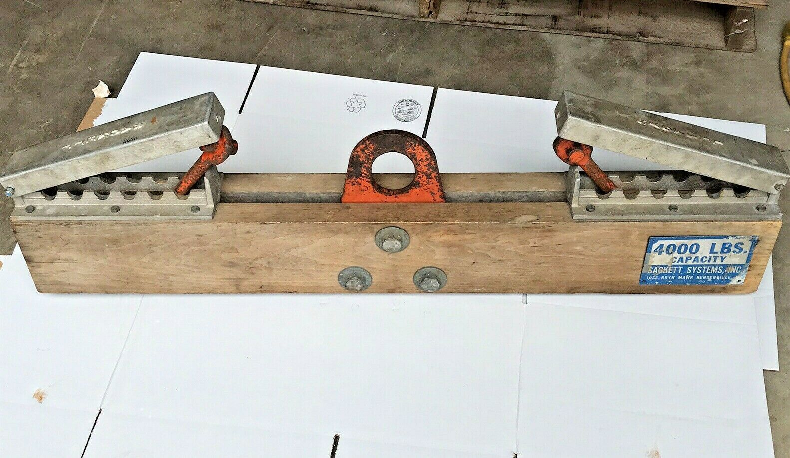 Sackett Systems B4000 Industrial Forklift Battery Lifting Beam 4000 lb