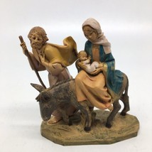 Fontanini Joseph, Mary & Baby Jesus on Donkey Figurine 1986 Italy - $29.39