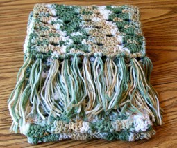 Multi green scarf  1 thumb200