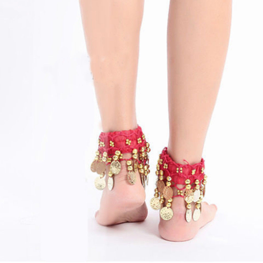 Chiffon Indian Dance Accessories Belly Dance Feet Chain Anklet Foot