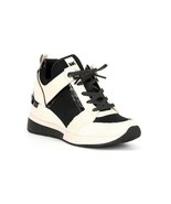 New MICHAEL Michael Kors Women&#39;s Georgie Wedge Trainer Sneaker Black Mul... - $153.44