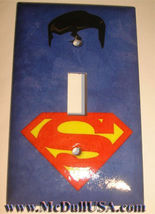 Superman comics Logo Light Switch Duplex Outlet Cover Plate Home decor image 4