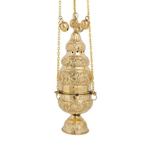 High Polished Brass Christian Church Thurible Incense Burner Censer ...