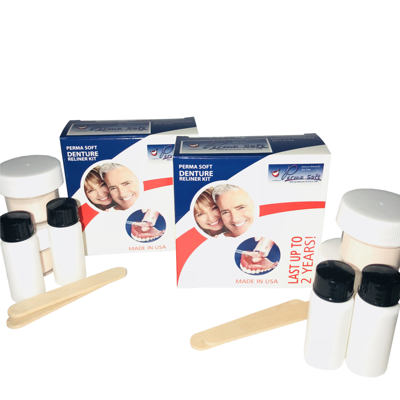 Perma Soft RelineDenture Adhesive Alternative!4 kitsFalse Teeth