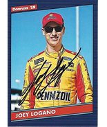 AUTOGRAPHED Joey Logano 2019 Panini Donruss Racing (#22 Shell Pennzoil) ... - $34.19