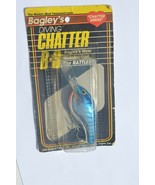 Vintage Bagley&#39;s Diving Chatter B-3 Lure &#39;&#39;FLASH BLUE ON SILVER&#39;&#39;  Never... - $23.33