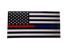 Wholesale Lot of 6 USA First Responder Thin Red Blue Line Decal Bumper Sticker - $13.88