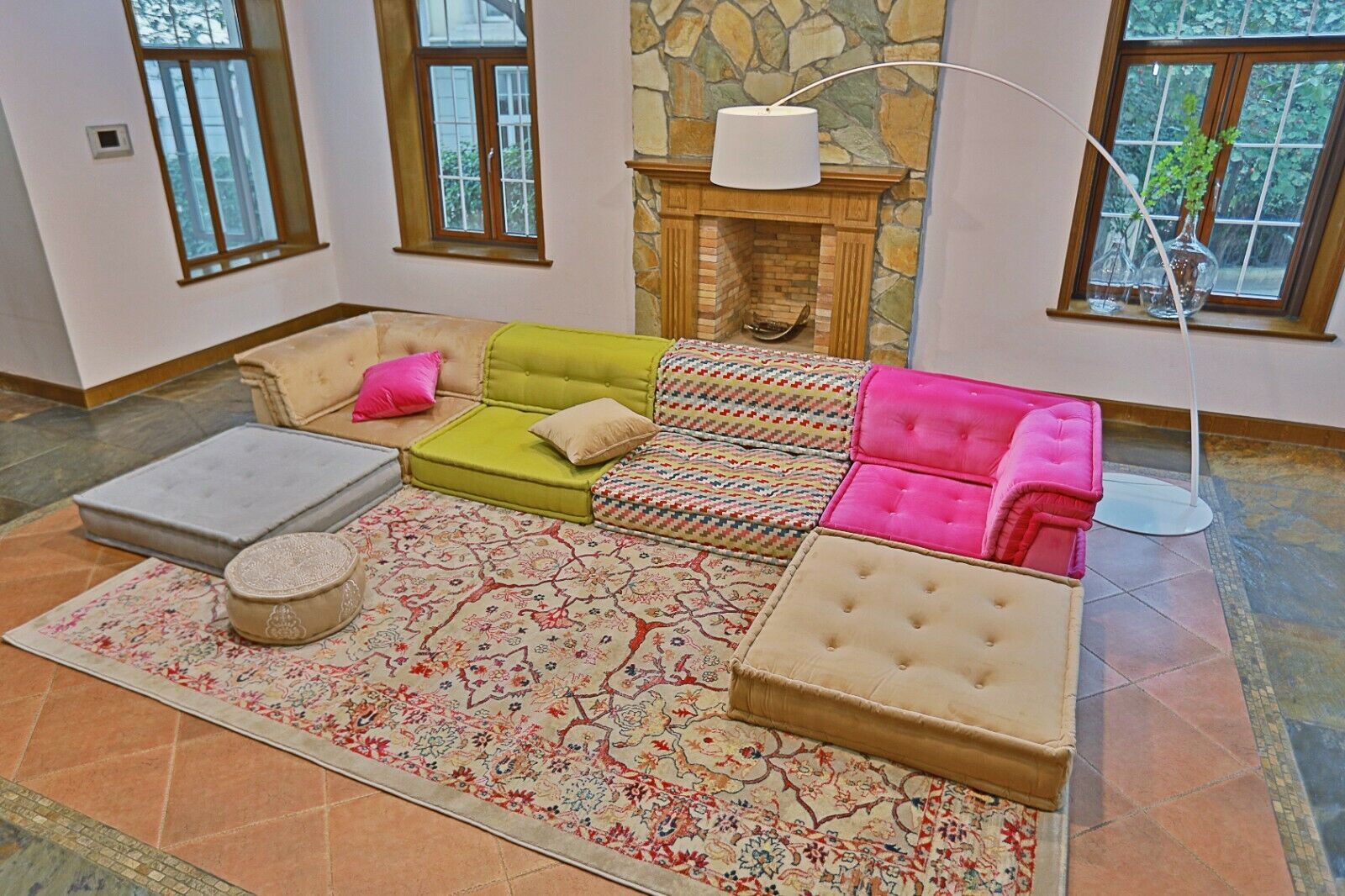 Handmade Customized Modular Buildable Sectional French tufted Daybed Sofa Couch Sofas