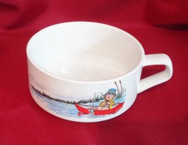 Campbell Kid 10 oz Handled Soup Mug Bowl Fishing Row Boat - $14.99