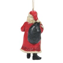 Santa with FAO Toy Bag Ornament Jim Shore 9" High Resin Christmas Collectible image 2