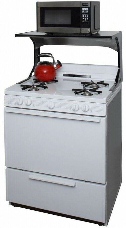 Premier Microwave Top Shelf 30 in. 80 lb. Load Capacity Textured Steel