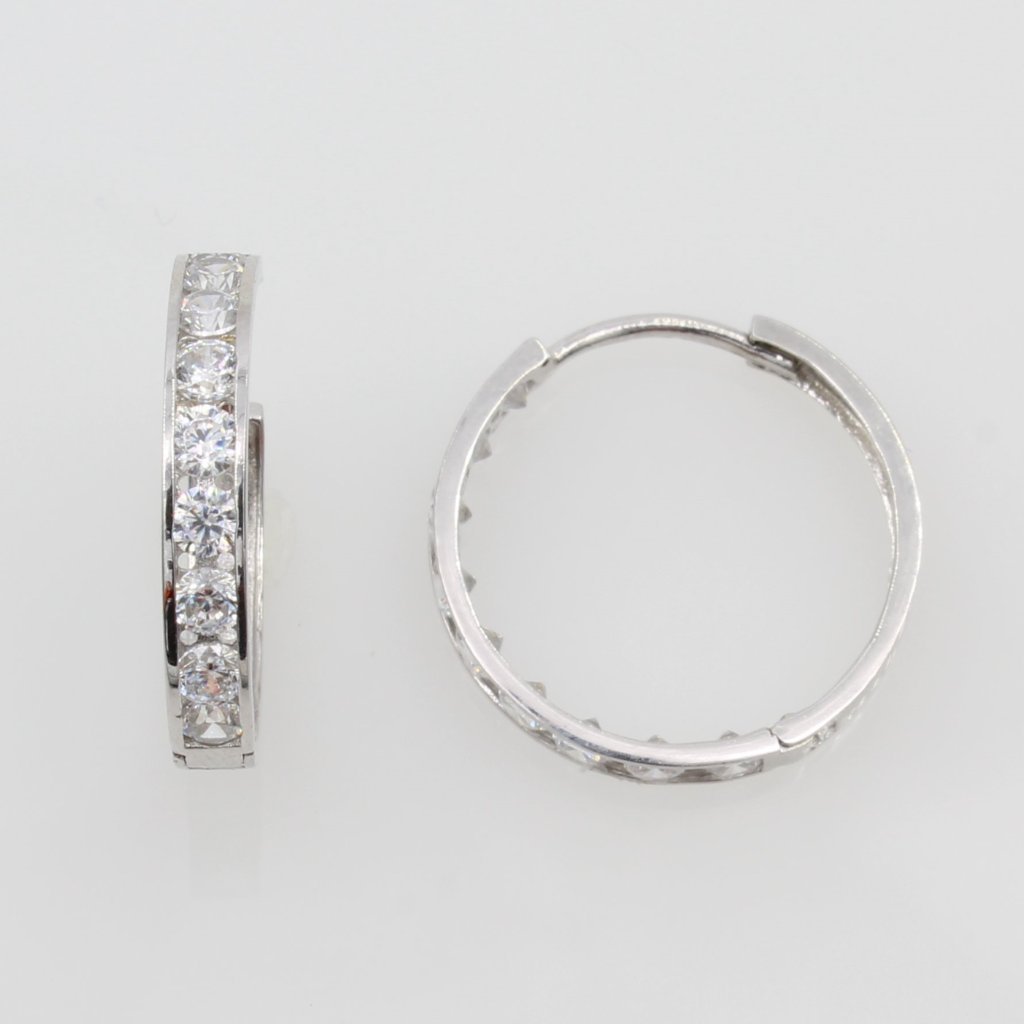 11 x 11 mm 14k Yellow OR White Gold 2mm Thickness Multifaceted Huggie Earrings