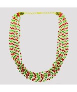 Royal Jewelry Beaded Ruby Pearl Emerald Necklace 22K Yellow Gold Mother&#39;... - $16,630.61