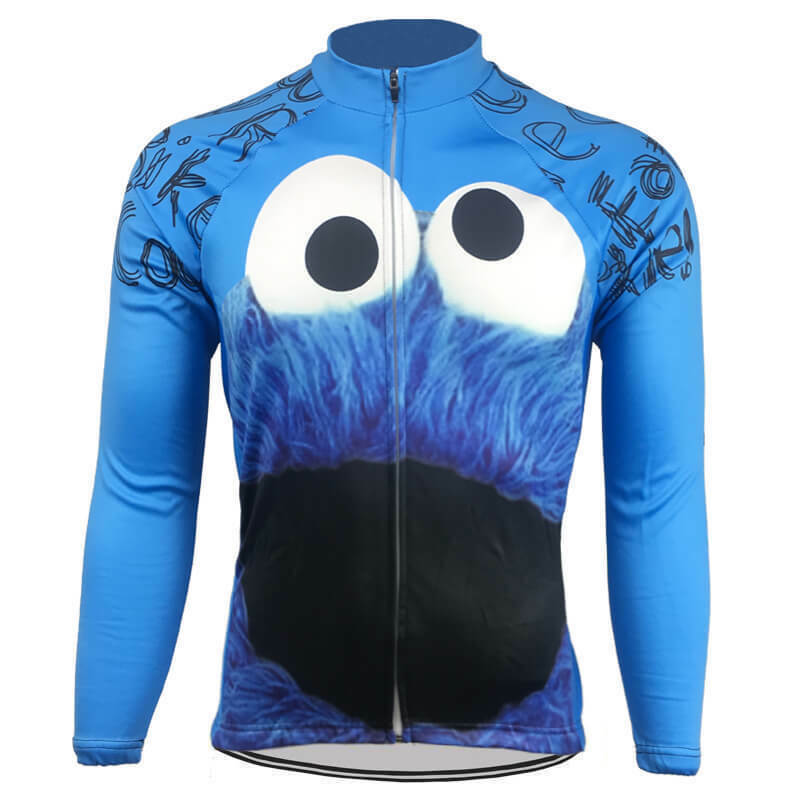 Cookie Monster Sesame Street Long Sleeve Cycling Jersey