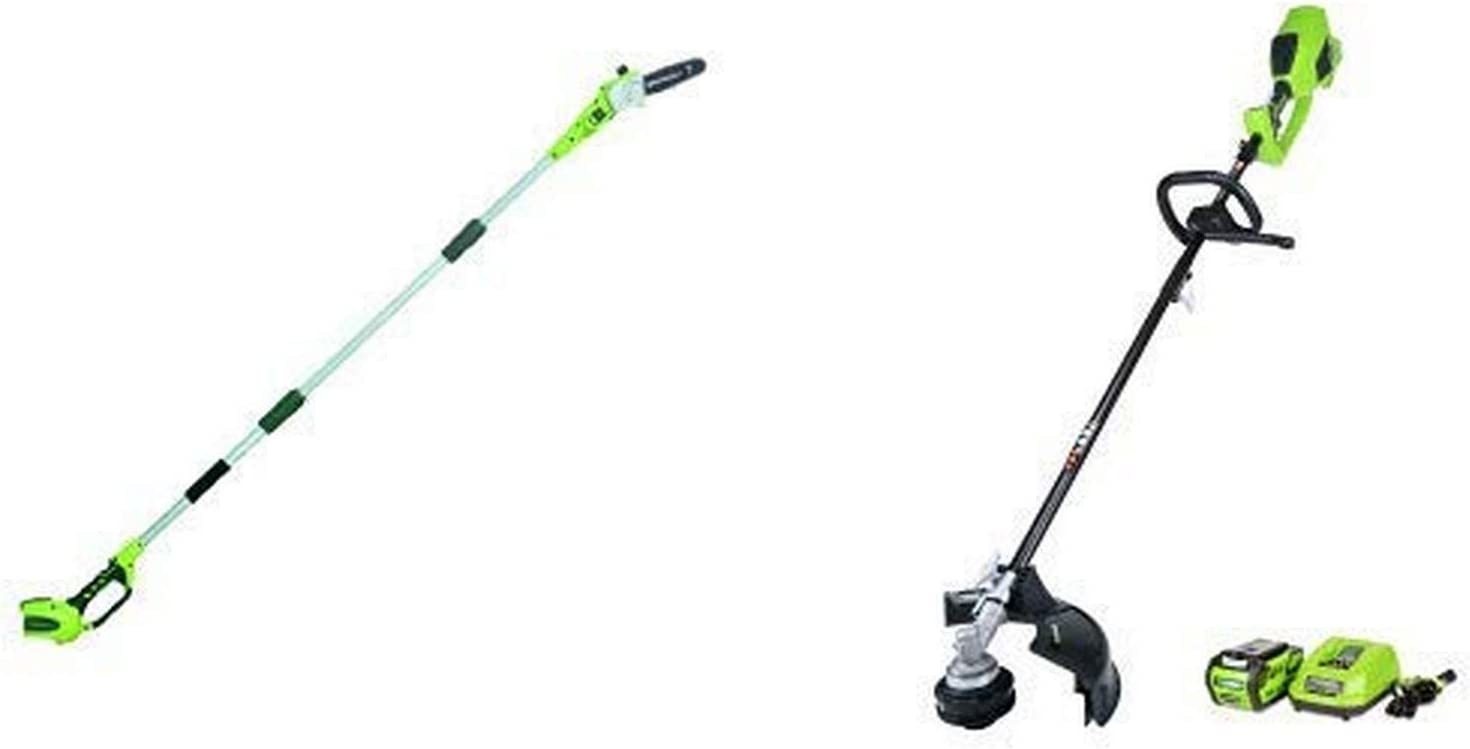 Greenworks 8 40v Cordless Pole Saw Battery Not Included 20302 With 14 Inch 40v Yard Garden