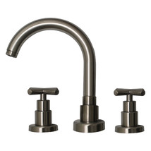 Luxe Widespread Lavatory Faucet,Tubular Swivel Spout, Cross Handles,Pop-up Waste - $503.42