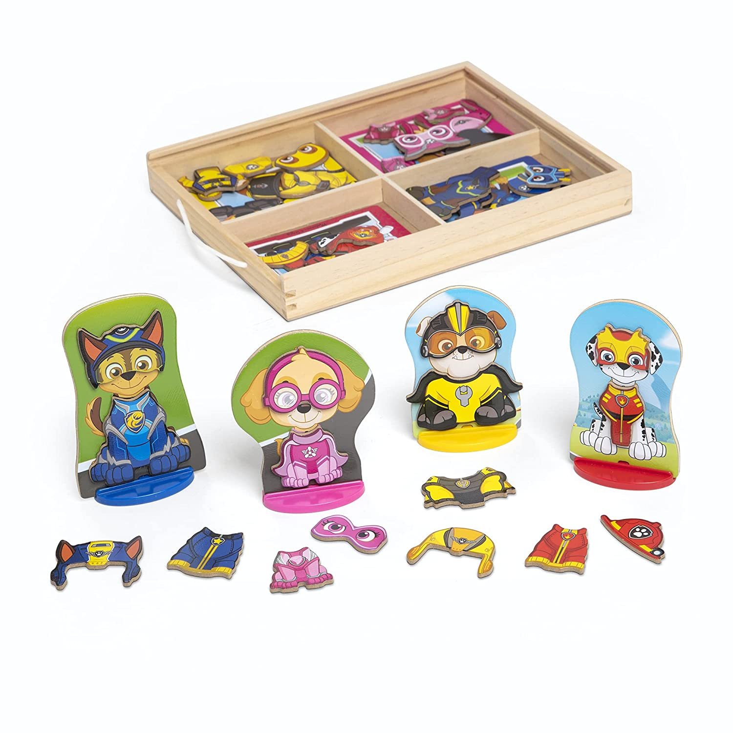 Melissa & Doug Paw Patrol Wooden Magnetic Pretend Play (64 Pieces)