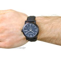 burberry watch swiss made black leather bu9906