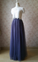 Purple Long Tulle Skirt, Plus Size Bridesmaid Long Tulle Skirt, by Dressromantic image 2