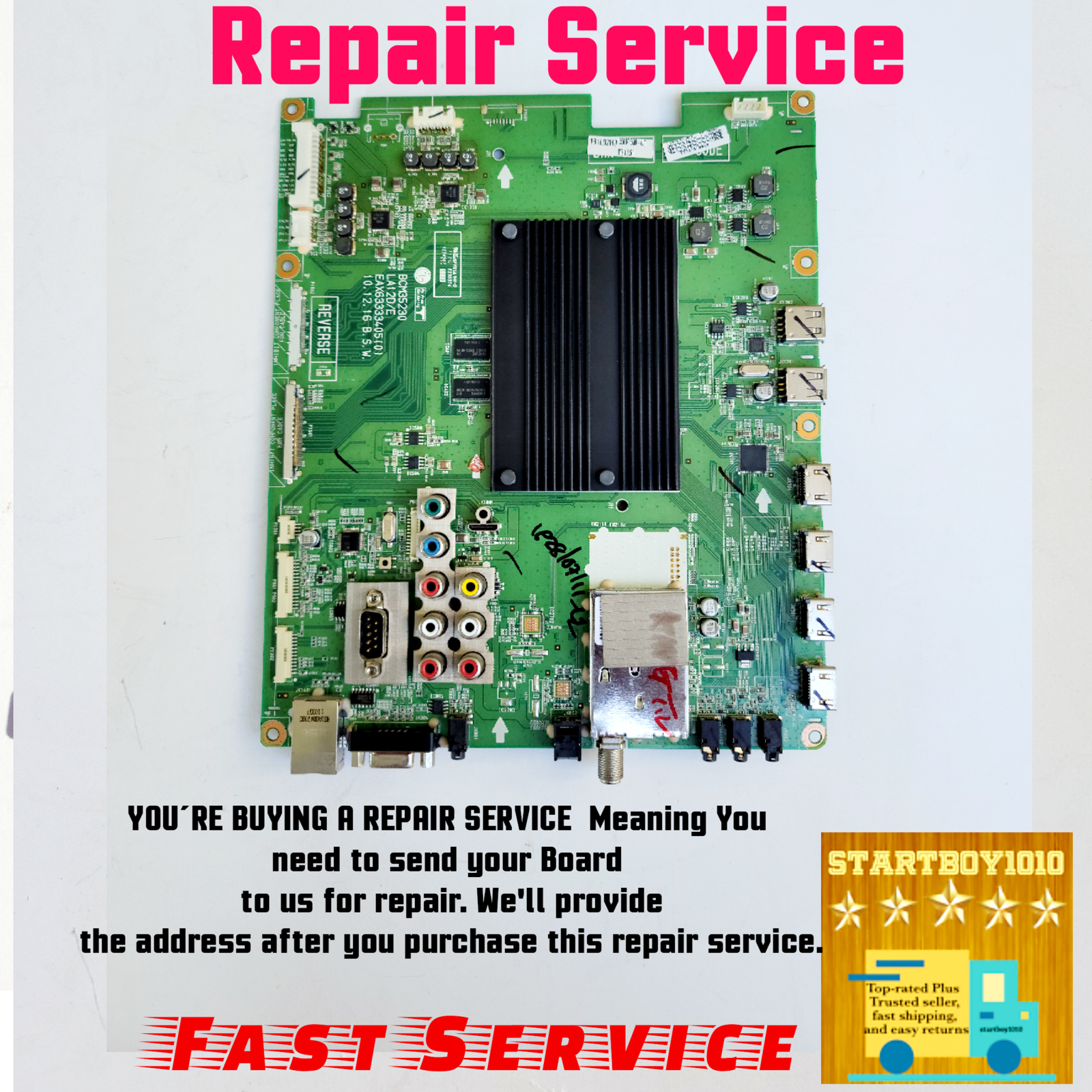 Mail-in Repair Service LG 55LW5300 MAINBOARD 