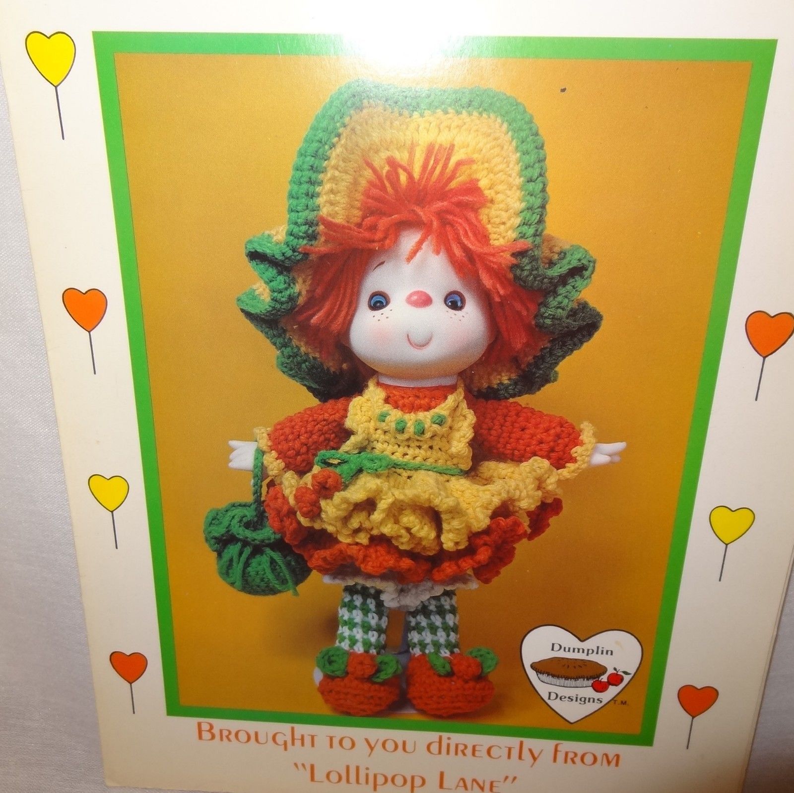 Lollipop Lane doll crochet pattern leaflet instructions USED Cherries Jubilee
