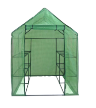 Mini Walk-in Greenhouse - Size: 57 L x 57 W x 77 H in - 8 Shelves - Portable image 5
