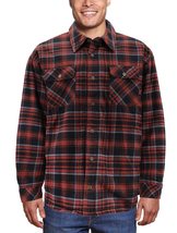 Men's Heavyweight Cotton Flannel Warm Sherpa Lined Snap Button Plaid Jacket image 10