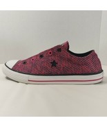 CONVERSE OS &quot;Fancy&quot; Pink &amp; Black Juniors Size 6 Slip-On Sneakers Aztec P... - $29.99