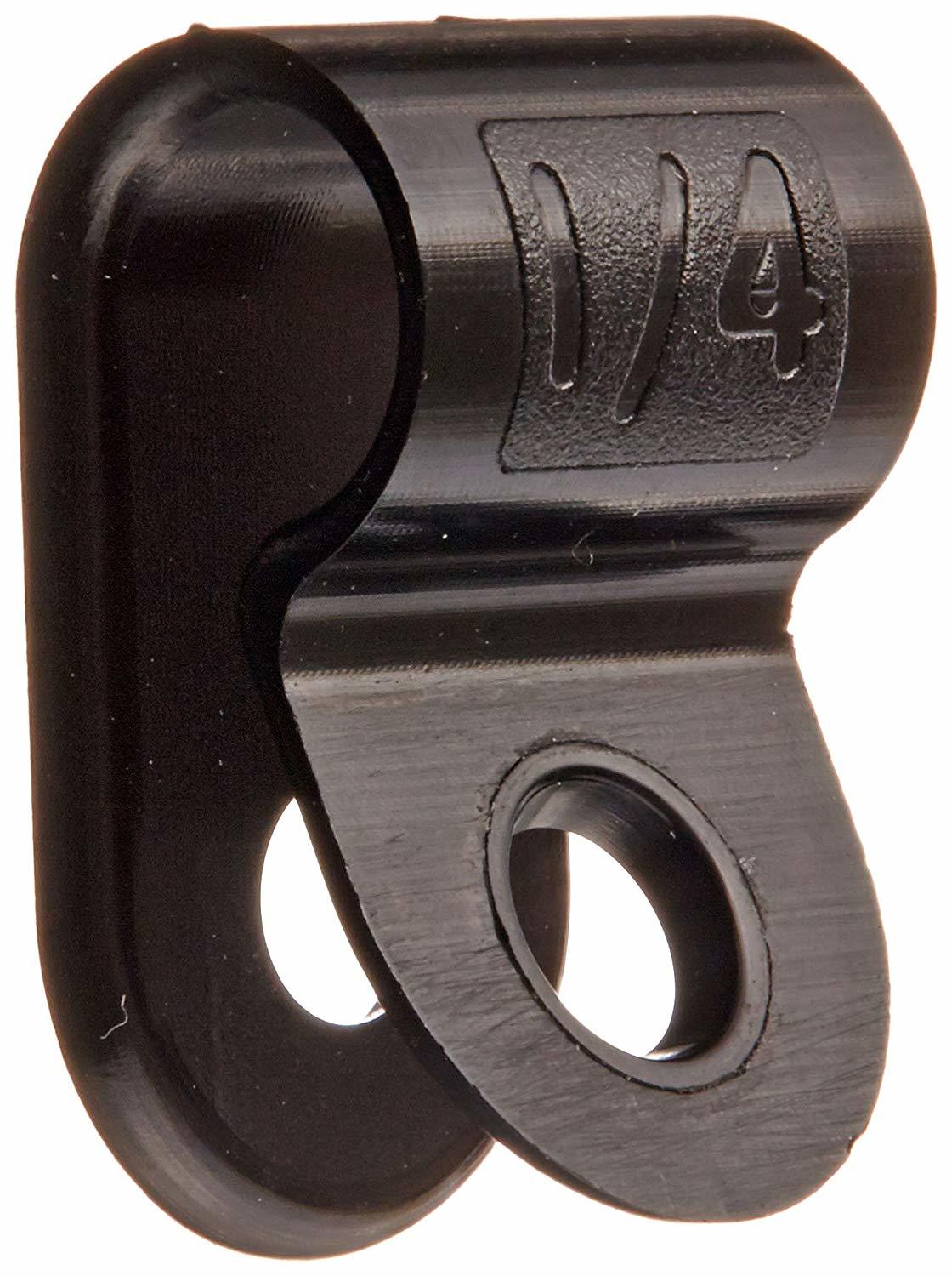 Heavy Duty Nylon Cable Clamp, 0.25" Diameter, 0.5" Width, Black Coax