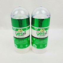 2X Yes To Cucumbers Soothing Calming 2-in-1 Scrub Cleanser Stick 2.5oz - $9.86