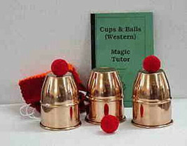 PRO Magic Cups And Balls Set BRASS Deluxe designed with a LARGE LOAD cap... - $69.99