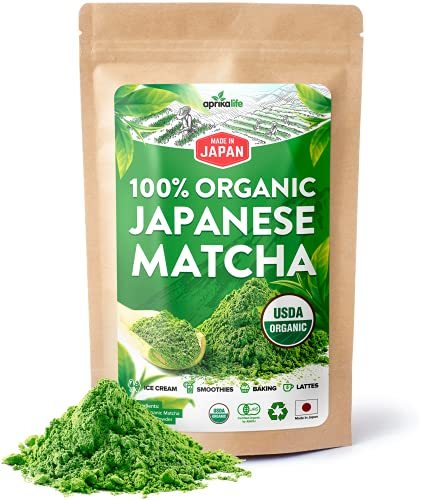 AprikaLife Organic Japanese Matcha Green Tea Powder  USDA & JAS Organic - Authe