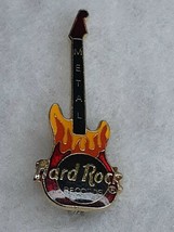 Vintage Hard Rock Cafe Pin Metal Flame Gibson Guitar - $9.85