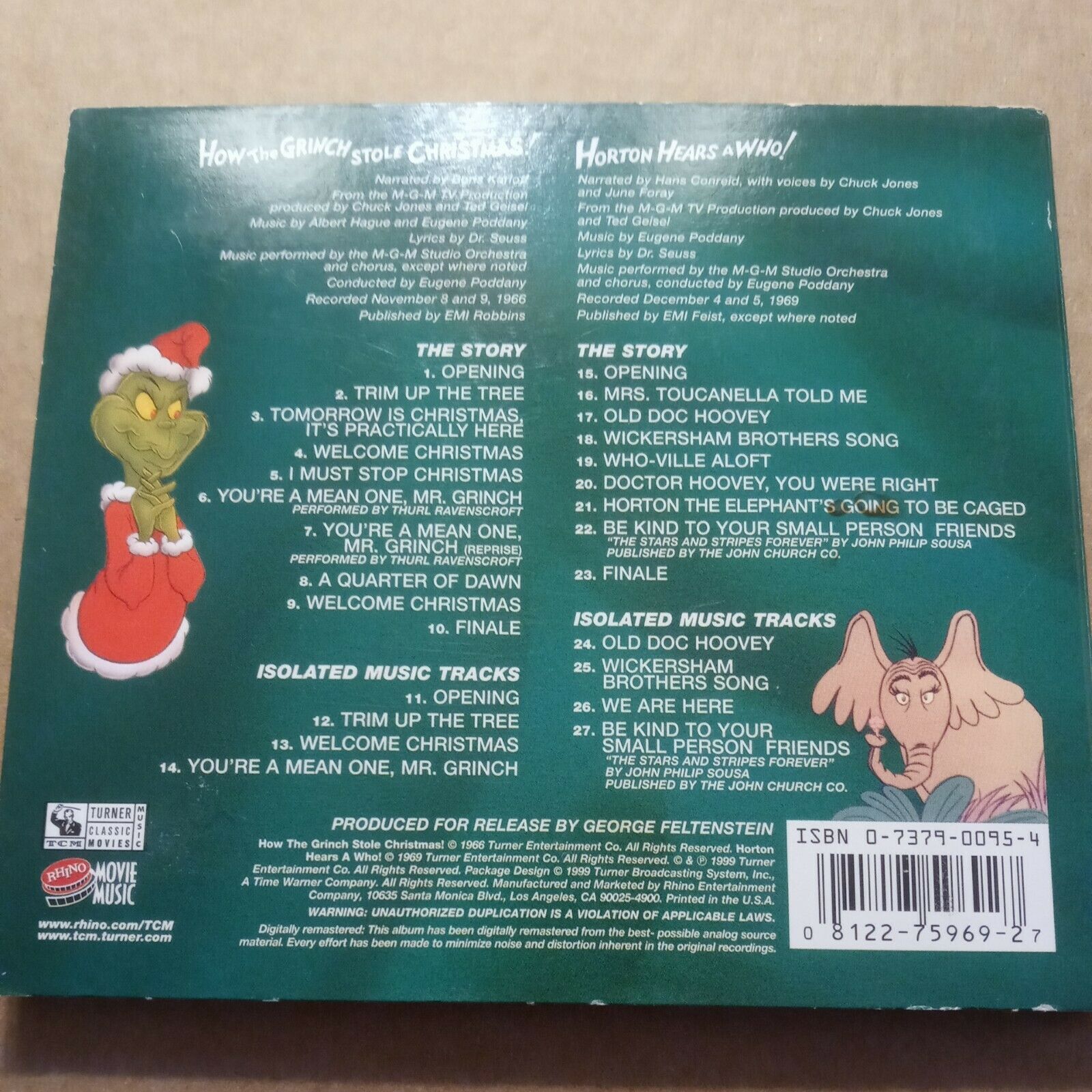 How The Grinch Stole Christmas Horton Hears A Who By Dr Seuss Cd