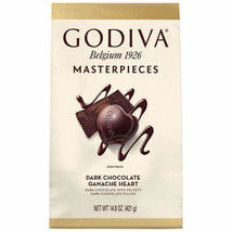 Godiva Belgium Masterpieces Dark Chocolate Ganache Hearts Candy 14.8oz E... - $17.86