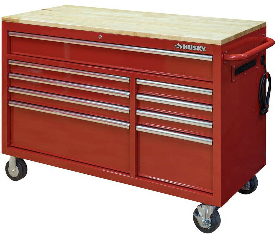 Husky Tool Storage Mobile Workbench 52 in. 1200 lb. Load Capacity 9