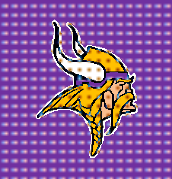 Minnesota Vikings Crochet Blanket Pattern Afghan Graphghan NFL